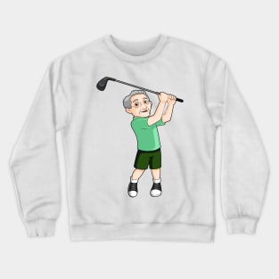 Man golfing for fitness and fun Crewneck Sweatshirt